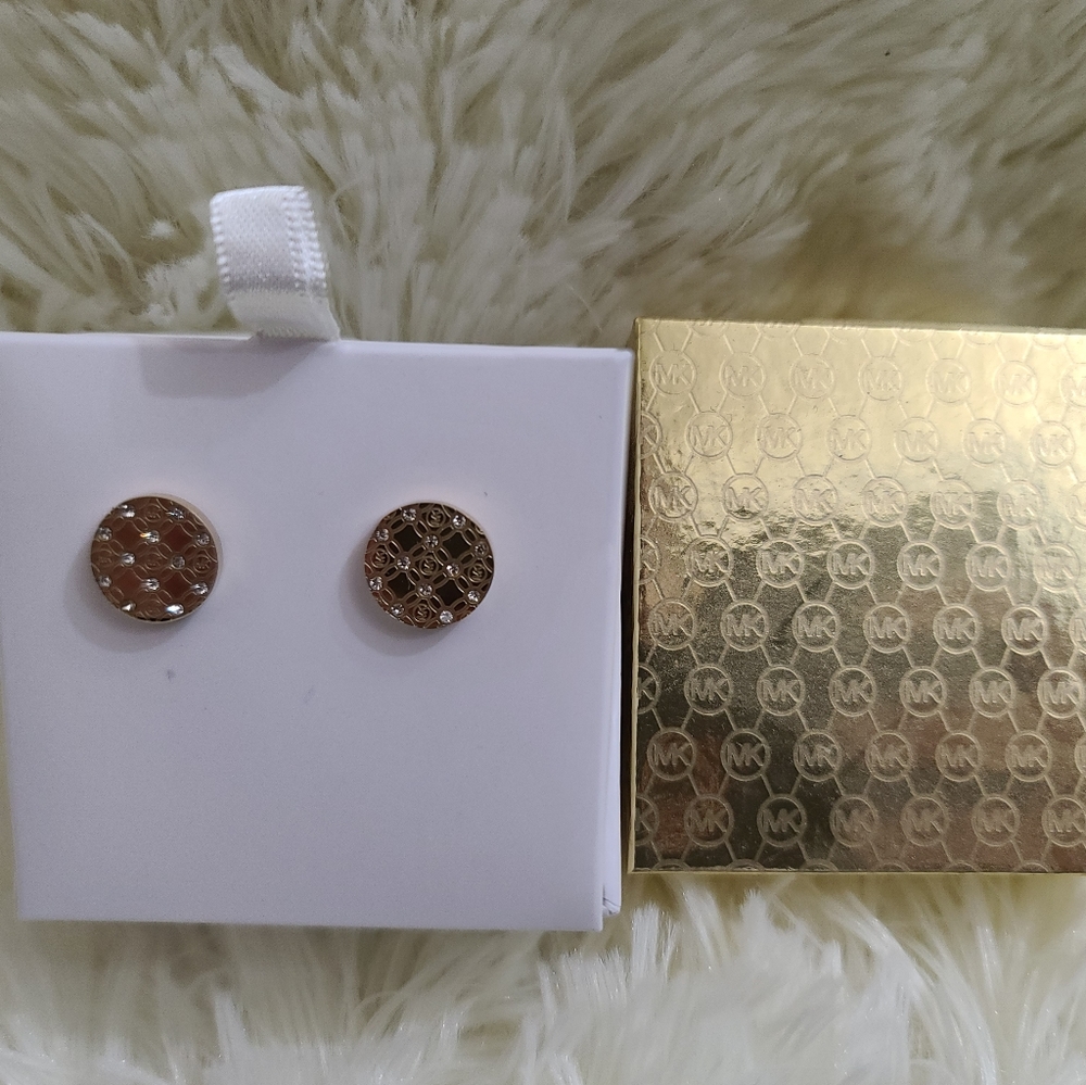 MK heritage monogram earrings